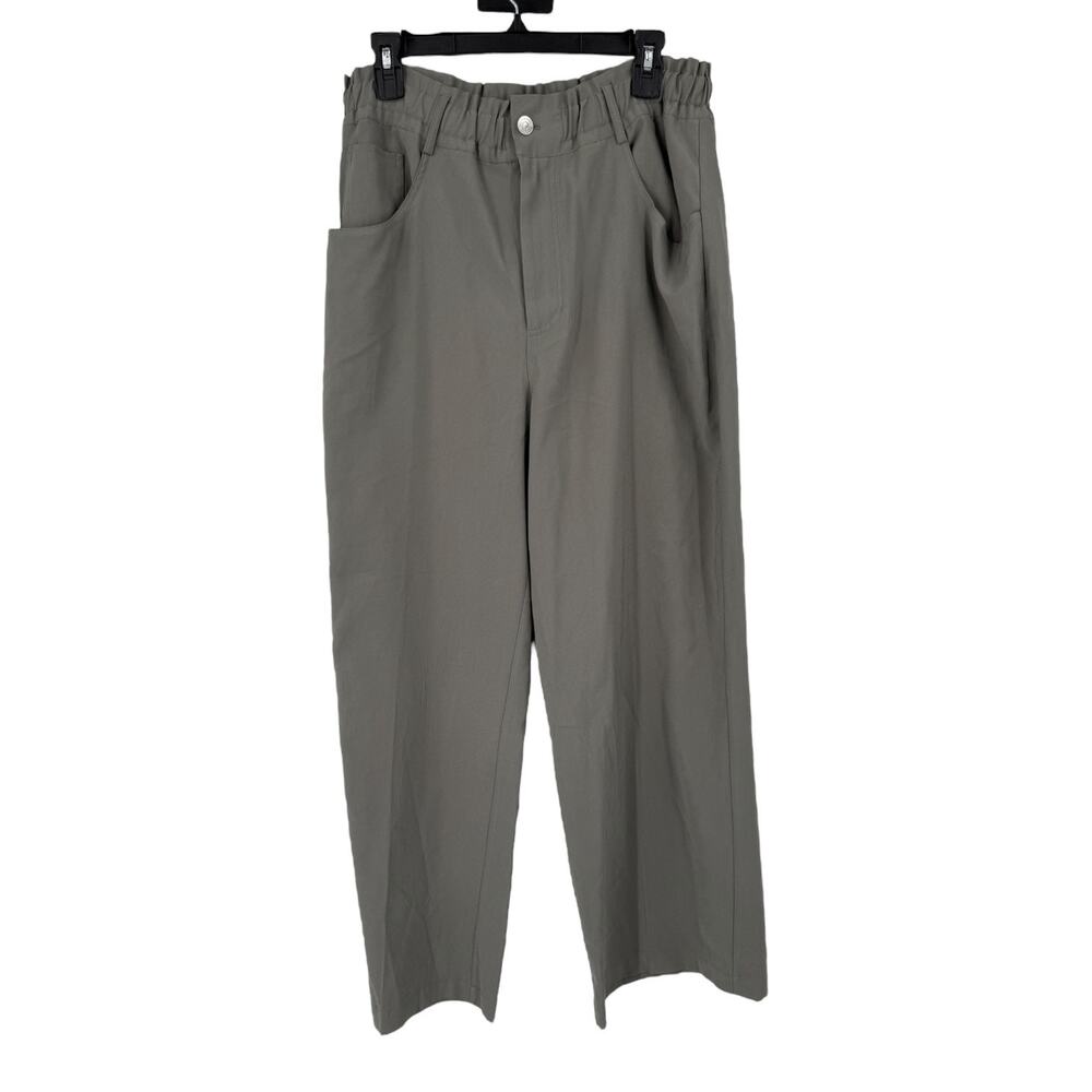 Steve Madden pants Paperbag waist wide leg utility size Large L - Picture 2 of 9